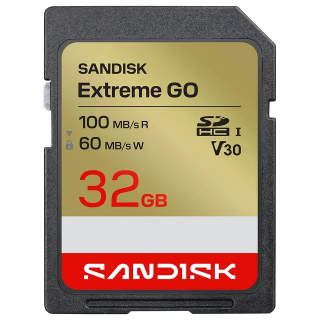 Sandisk SDXC Extreme GO 32GB V30 32GB. 100/60MB/s C10 UHS-I U3 
