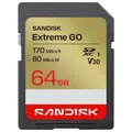 Sandisk SDXC Extreme GO 64GB V30 64GB. 170/80MB/s C10 UHS-I U3