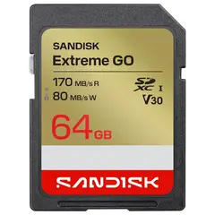 Sandisk SDXC Extreme GO 64GB V30 64GB. 170/80MB/s C10 UHS-I U3