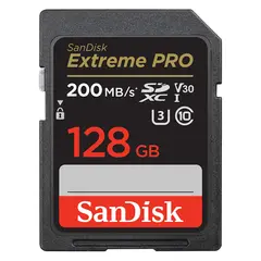 Sandisk SDXC Extreme Pro 128GB V30 128GB Minnekort. 200MB/s UHS-I V30 U3