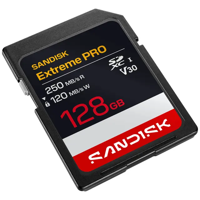Sandisk SDXC Extreme Pro 128GB V30 128GB. 250/120MB/s C10 UHS U3 RPD2 