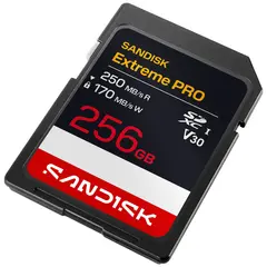 Sandisk SDXC Extreme Pro 256GB V30 256GB. 250/170MB/s C10 UHS U3 RPD2