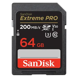 Sandisk SDXC Extreme Pro 64GB V30 64GB Minnekort. 200MB/s UHS-I V30 U3