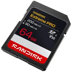 Sandisk SDXC Extreme Pro 64GB V30 64GB. 200/90MB/s C10 UHS U3 RPD2