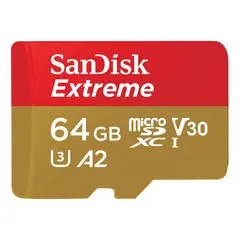 Sandisk MicroSDXC Extreme 64GB 170MB/s A2 C10 V30 UHS-I U3