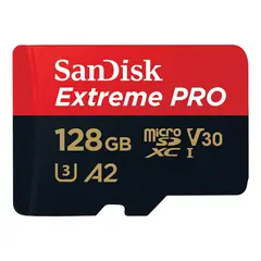 Sandisk MicroSDXC Extreme Pro 128GB 200MB/s A2 C10 V30 UHS-I m/adapter