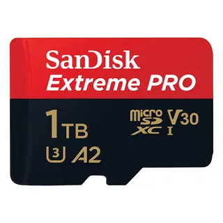 Sandisk MicroSDXC Extreme Pro 1TB 200MB/s A2 C10 V30 UHS-I m/adapter