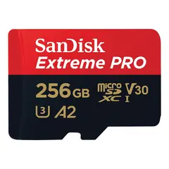 Sandisk MicroSDXC Extreme Pro 256GB 200MB/s A2 C10 V30 UHS-I m/adapter