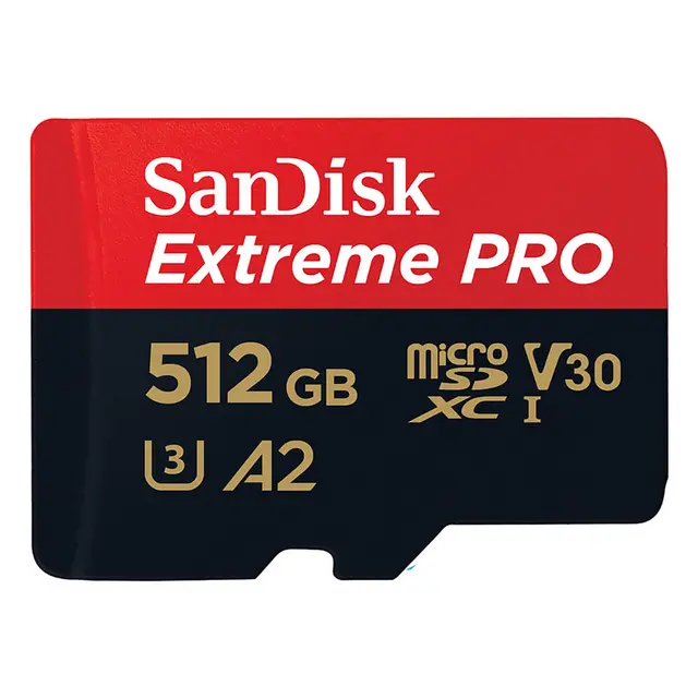 Sandisk MicroSDXC Extreme Pro 512GB 200MB/s A2 C10 V30 UHS-I m/adapter 