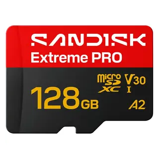 Sandisk microSDXC Extreme Pro 128GB 128GB. R250/W120. C10 V30 UHS-I