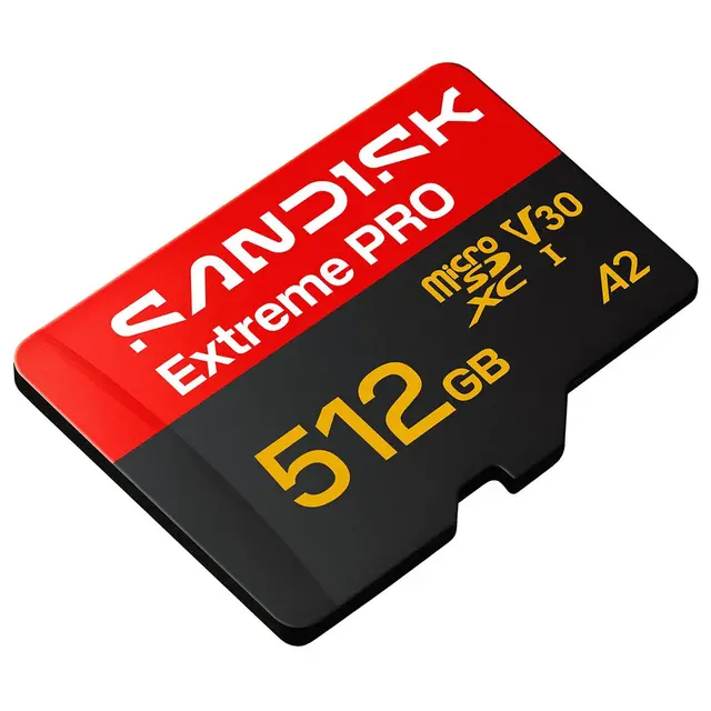 Sandisk microSDXC Extreme Pro 512GB 512GB. R250/W170. C10 V30 UHS-I 