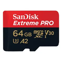 Sandisk MicroSDXC Extreme Pro 64GB 200MB/s A2 C10 V30 UHS-I m/adapter