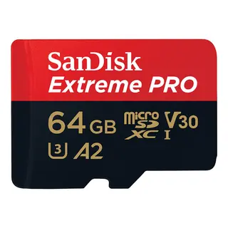 Sandisk MicroSDXC Extreme Pro 64GB 200MB/s A2 C10 V30 UHS-I m/adapter