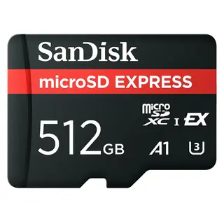 Sandisk MicroSDXC Express 512GB 512GB. R880/W480. U3 A1 C10 UHS-I
