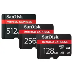 Sandisk MicroSDXC Express R880/W480. U3 A1 C10 UHS-I
