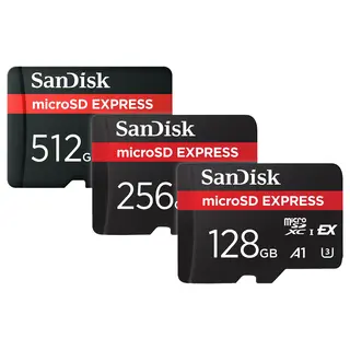 Sandisk MicroSDXC Express R880/W480. U3 A1 C10 UHS-I