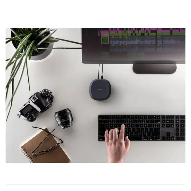 Sandisk Desk Drive 4TB USB Type-C 4TB. SSD. Opp til 1000MB/s 