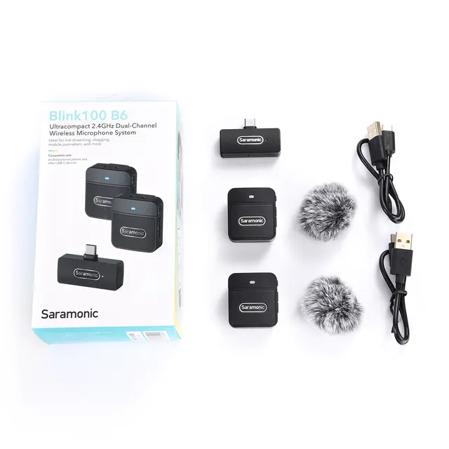 Saramonic Blink100 B6 TX-TX+RX UC 2 Mic/1 Mottaker. Til USB-C 