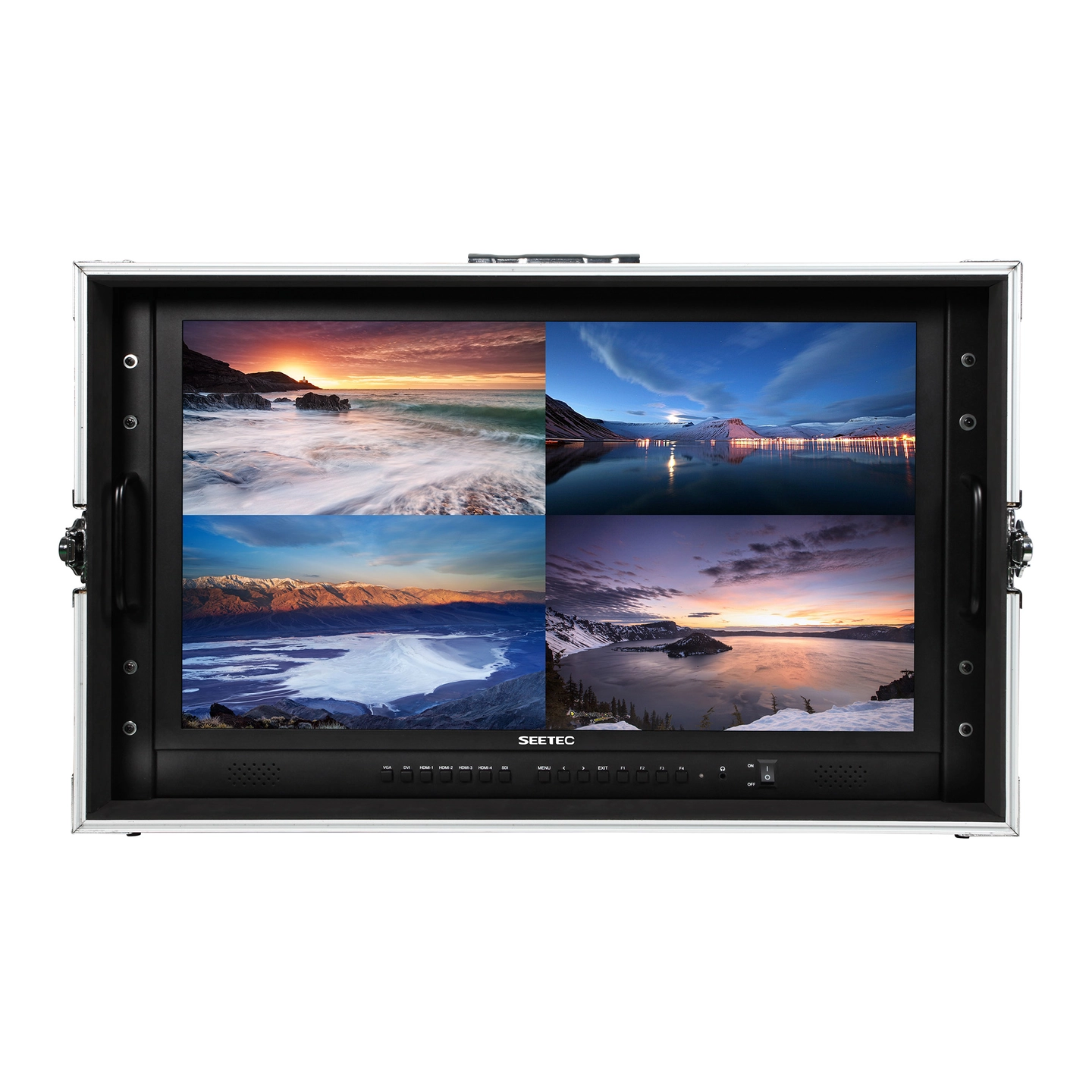 Seetec 28" 4K Broadcast Monitor i Kasse 28" med transport kasse og sun hood