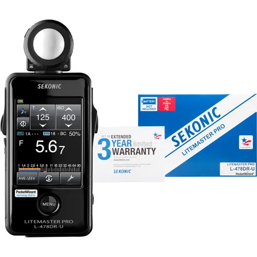 Sekonic L-478DR Lite Master Pro Lysmåler med PocketWizard TL radiosender 