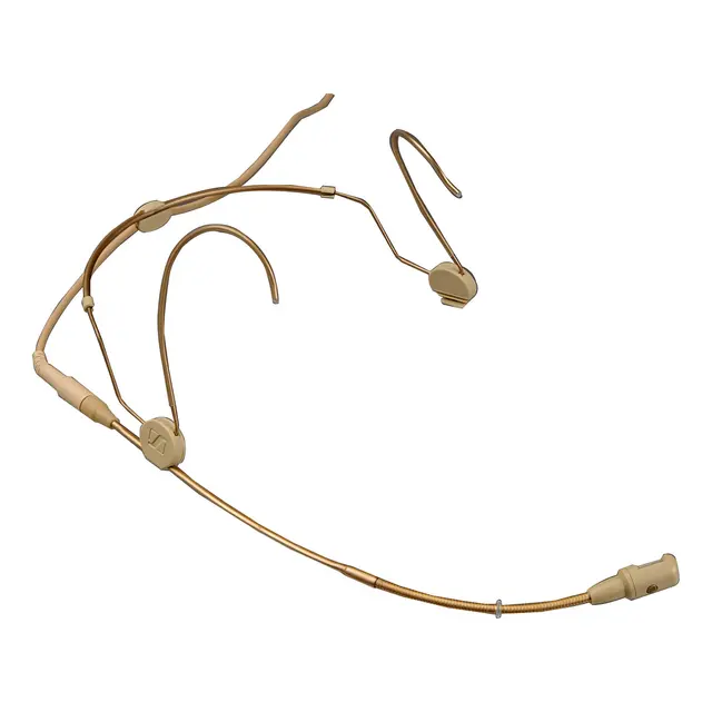 Sennheiser HSP 2-3 Hodebøylemikrofon 3P Beige med 3 Pin Lemo plugg 