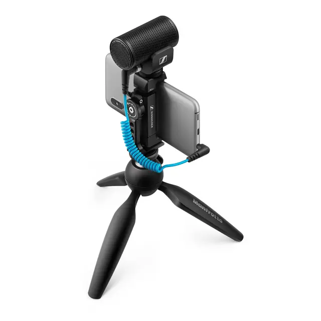 Sennheiser MKE 200 Mobile Kit Med stativ, clamp og vindhette. 