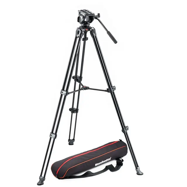 Manfrotto 502AM Videostativ + MVH500AH Stativkit Video med bag 