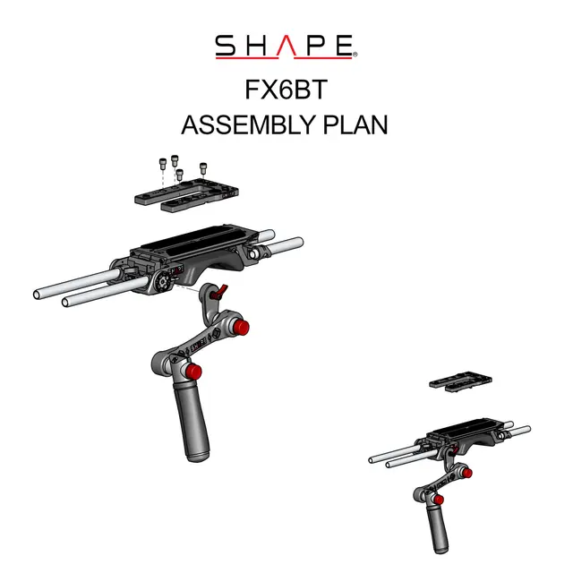 Shape Sony FX6 Baseplate and Top Plate For Sony FX6 