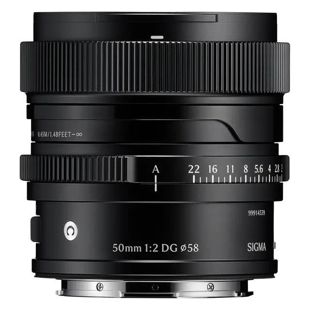 Sigma 50mm f/2 DG Contemporary Black L-Mount. Sort 