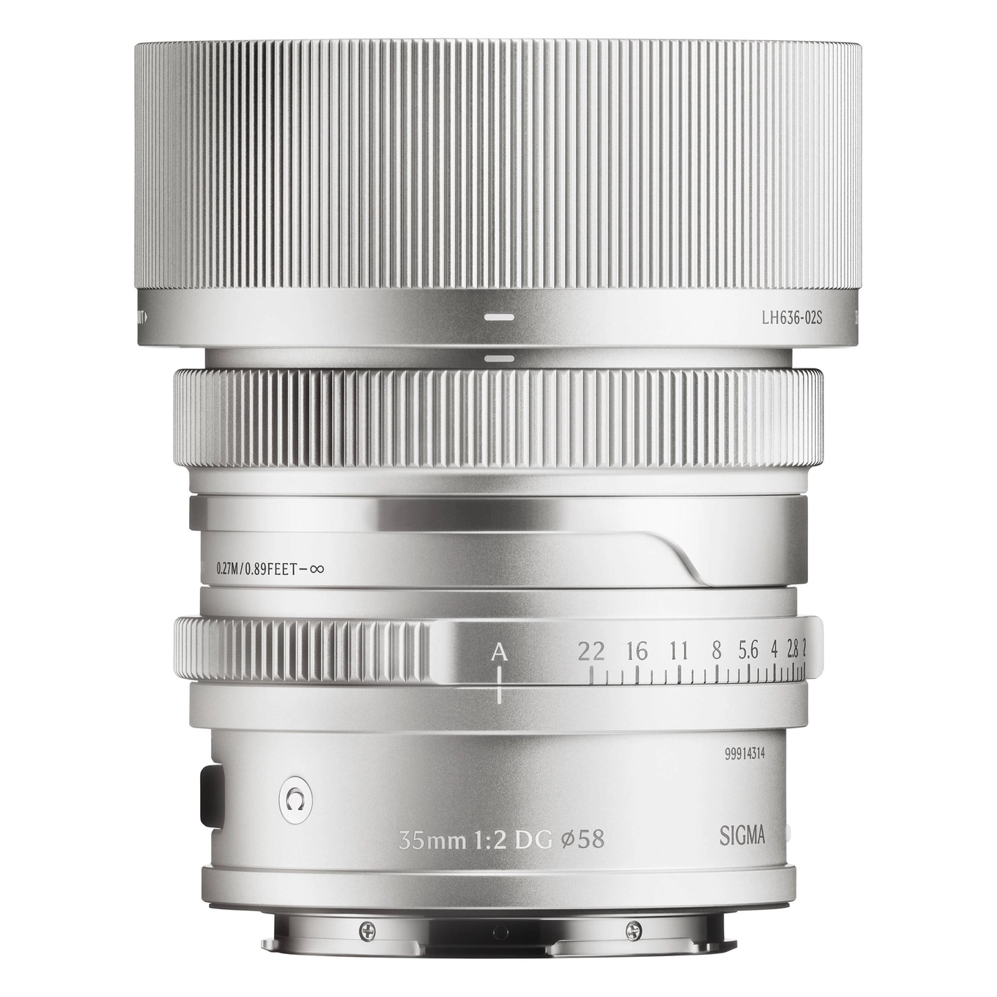 Sigma 35mm f/2 DG Contemporary Silver L-Mount. Sølv