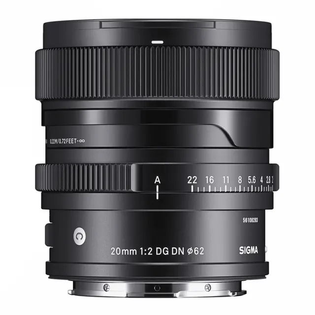 Sigma 20mm f/2 DG Contemporary Black Sony FE. Sort 
