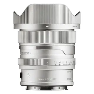 Sigma 20mm f/2 DG Contemporary Silver L-Mount. S&#248;lv