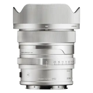 Sigma 24mm f/2 DG Contemporary Silver L-Mount. S&#248;lv
