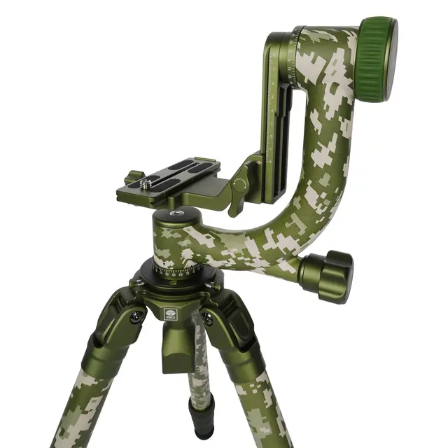 Sirui CT-3204+CH20 Camoflage Tripod+Gimb Fotostativ m/gimbal hode. Kamuflasje 