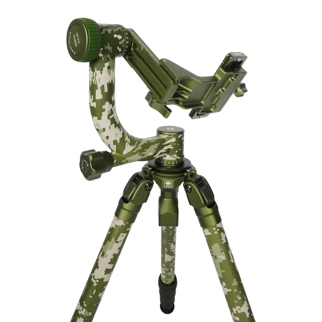 Sirui CT-3204+CH20 Camoflage Tripod+Gimb Fotostativ m/gimbal hode. Kamuflasje 