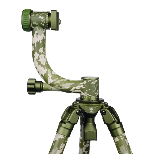 Sirui CT-3204+CH20 Camoflage Tripod+Gimb Fotostativ m/gimbal hode. Kamuflasje 