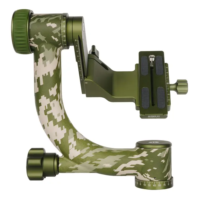 Sirui CT-3204+CH20 Camoflage Tripod+Gimb Fotostativ m/gimbal hode. Kamuflasje 
