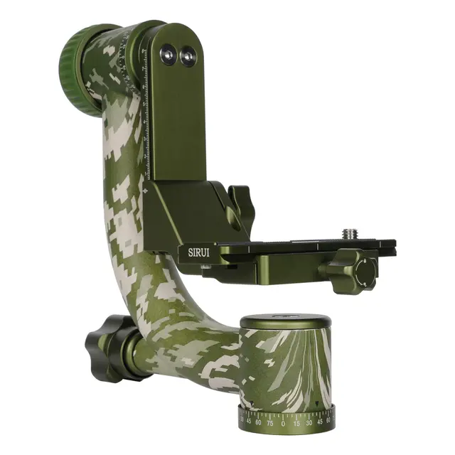 Sirui CT-3204+CH20 Camoflage Tripod+Gimb Fotostativ m/gimbal hode. Kamuflasje 