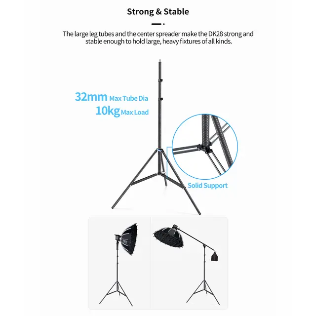 Sirui Light Stand DK-28 Carbon Fiber AC Lysstativ Karbon, Luftdempet  2,8m 
