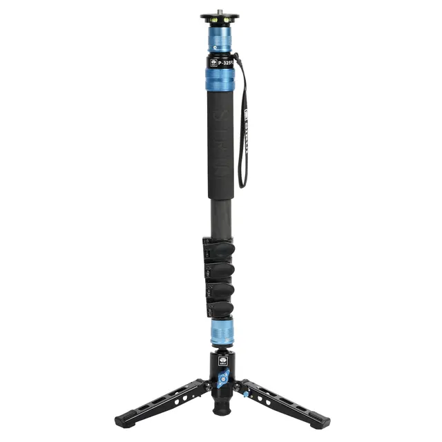 Sirui P-325FL Monopod m/støttefot Lang Ettbensstativ i karbon Max 1,7m 