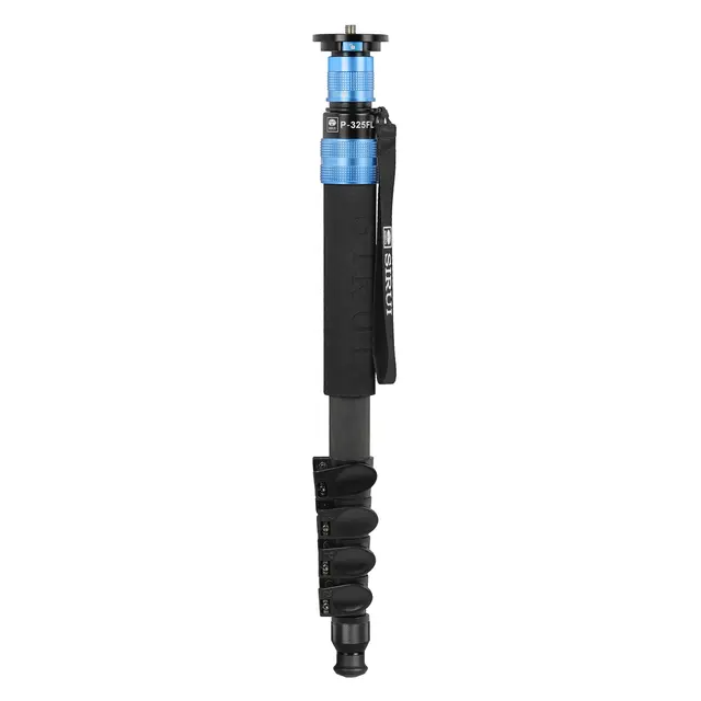 Sirui P-325FL Monopod m/støttefot Lang Ettbensstativ i karbon Max 1,7m 