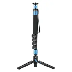 Sirui P-325FS Monopod m/st&#248;ttefot Kort Ettbensstativ i karbon Max 1,4m