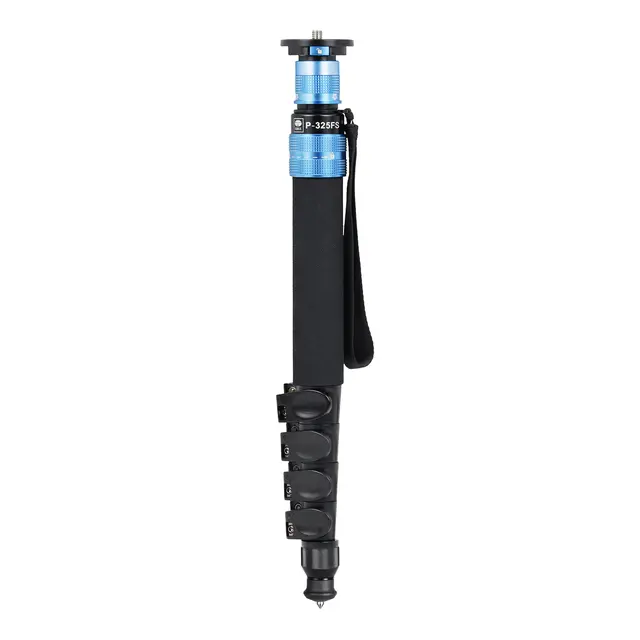 Sirui P-325FS Monopod m/støttefot Kort Ettbensstativ i karbon Max 1,4m 