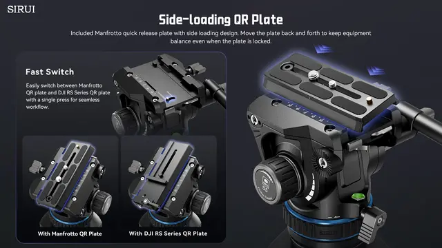 Sirui SQ75+S5 Pro Video Tripod Kit Carbon Fibel. Rapid Twin-Leg 