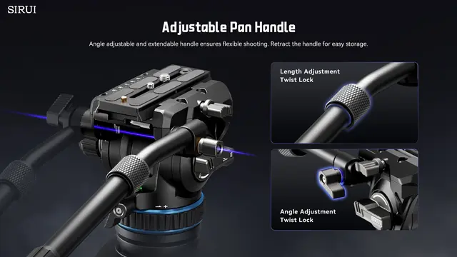 Sirui SQ75+S5 Pro Video Tripod Kit Carbon Fibel. Rapid Twin-Leg 