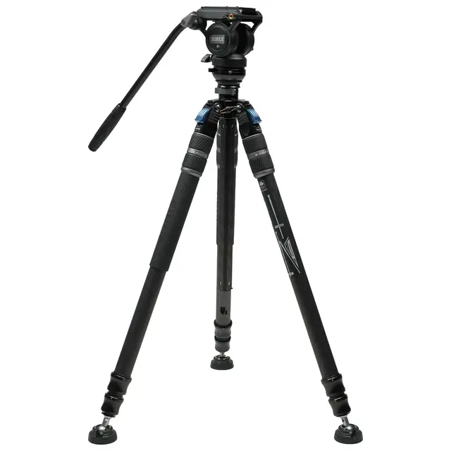 Sirui SVS60+S3 One-Step Height-Adjustmen Carbon Fiber Video Tripod Kit 