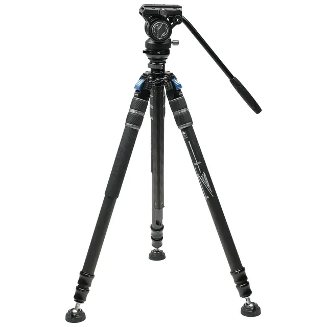 Sirui SVS60+S3 One-Step Height-Adjustmen Carbon Fiber Video Tripod Kit 