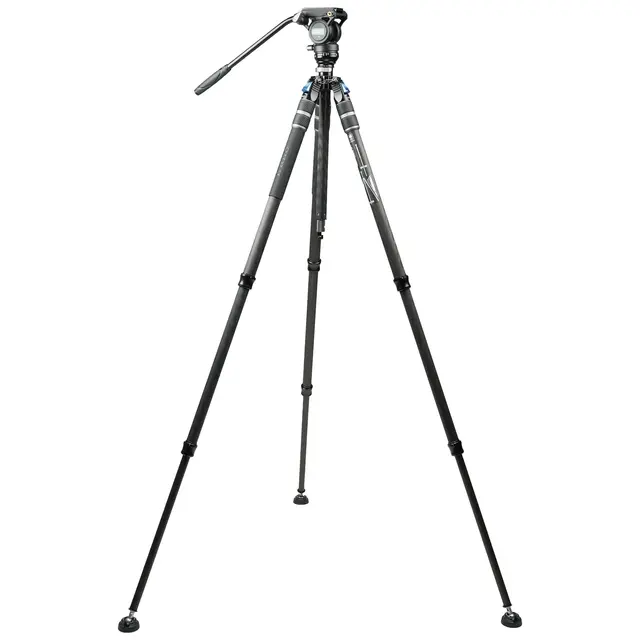 Sirui SVS60+S3 One-Step Height-Adjustmen Carbon Fiber Video Tripod Kit 