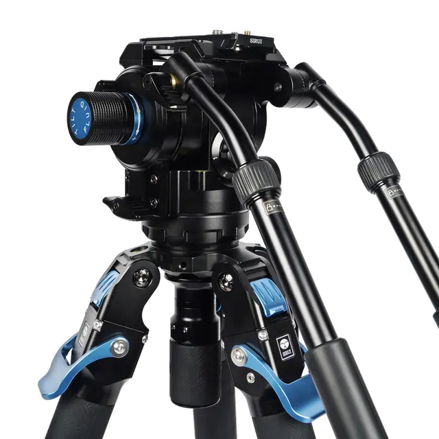Sirui Pro Video Tripod Rapid SVT-75 PRO Med Fluid Head SVH15 