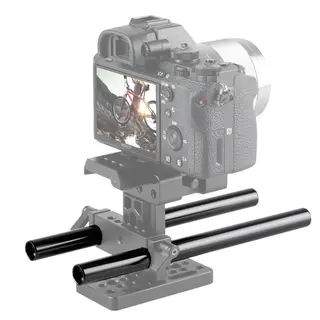 SmallRig 1051 Alu Rods 15mm 20 cm 2pk 2 stk 20cm Sort 15mm r&#248;r